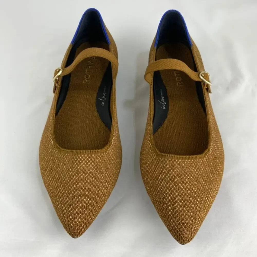 Rothy's The Point Mary Jane II Flats Bronze Women's Size 8.5 NIB - Picture 2 of 7